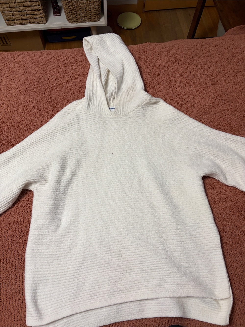 Old Navy Men's Cream Crewneck Hoodie Sweater